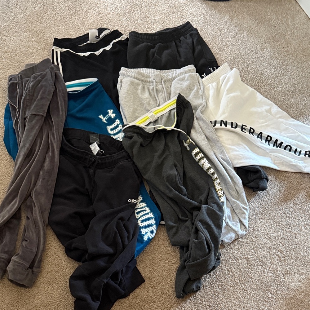 Under Armour Kids' Black and Gray Joggers